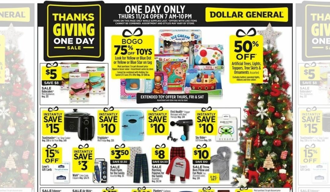 Shopper de Dollar General Black Friday 2022