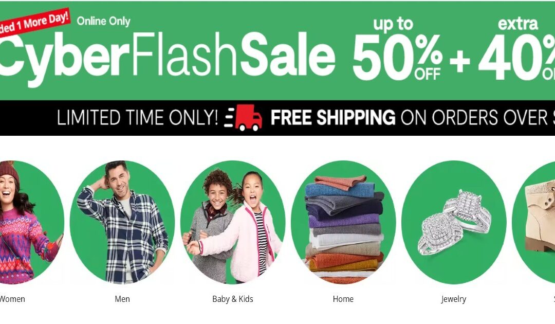 JCPenney – HASTA 50% Off + Extra 40% Off al Pagar | Ultimo Día