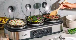 Cooks 1.5 Quart Triple Slow Cooker