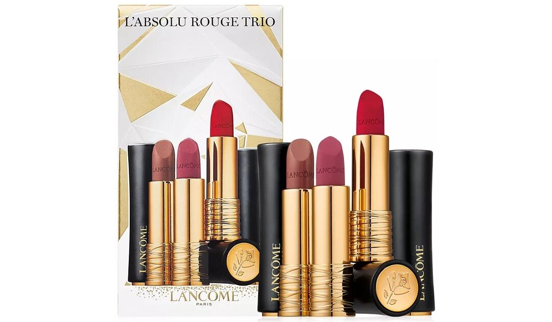 Lancome 3-Pc L’Absolu Rouge Lipstick Set SOLO $54.40 en Macy’s (Reg $96)