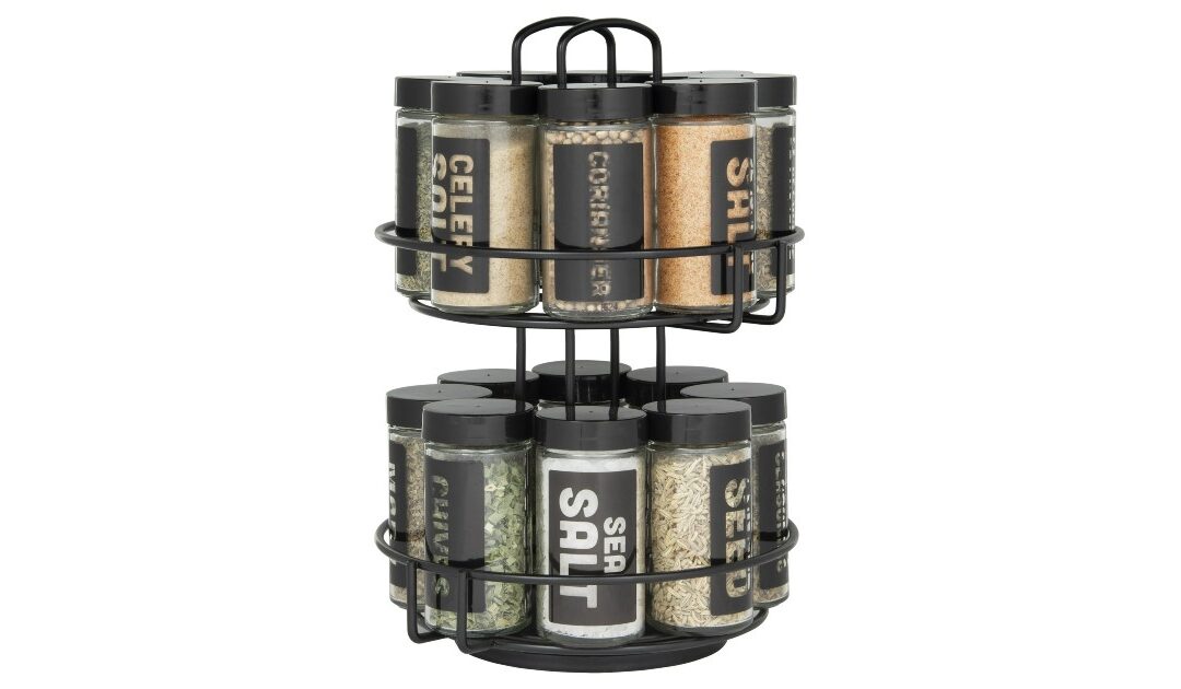 Rack con 16 Frascos de Especias a solo $14.97 en Walmart (Reg. $20)