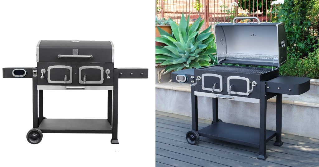 BBQ-Kenmore-32-inch-Smart-Charcoal-Grill-con-Bluetooth-Meat-Thermometer