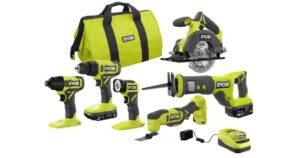 Kit de 6 Herramientas Inalámbricas RYOBI ONE+ 18V