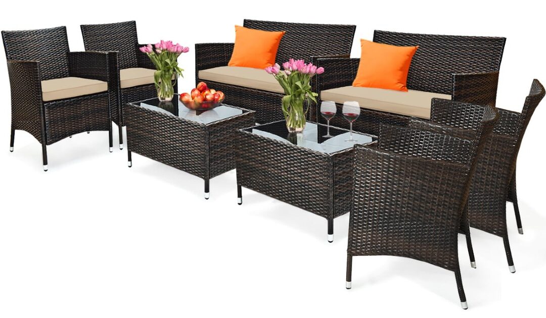 Muebles de Patio en Rattan de 8-Piezas SOLO $379.99 en Walmart (Reg. $800)