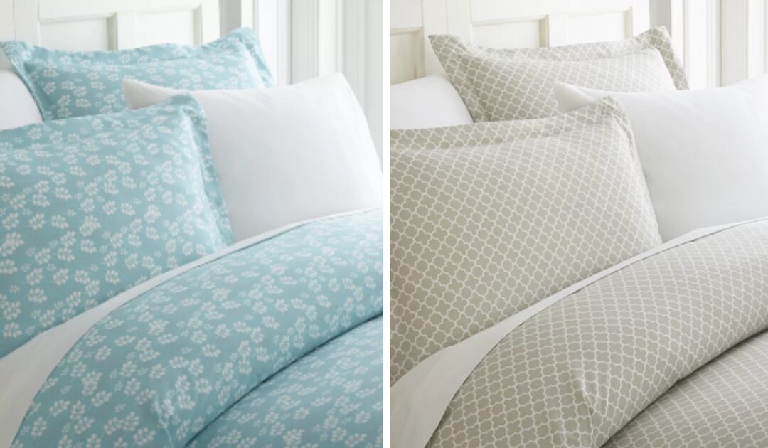 Set Ienjoy Home Elegant Designs Patterned Duvet Cover a solo $36 (Reg. $90)