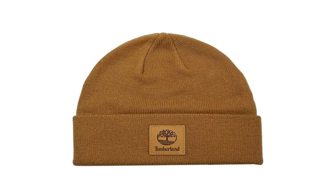 Timberland Cuffed Beanie with Leather Patch a solo $12 (Reg. $30)