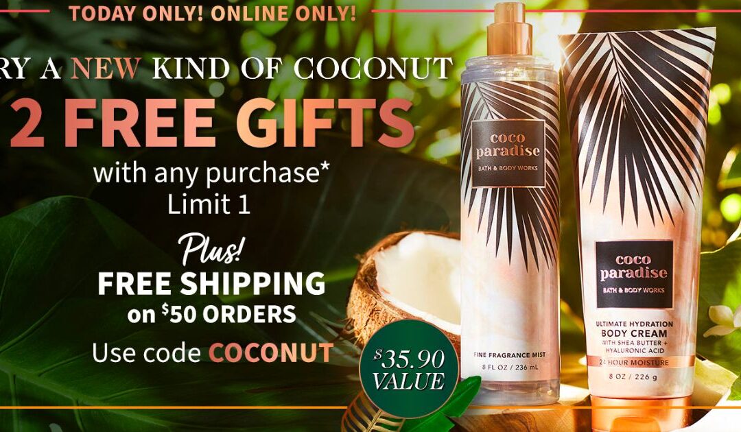Bath & Body Works – Regalo de 2-Piezas GRATIS con Cualquier Compra | HOY Solamente