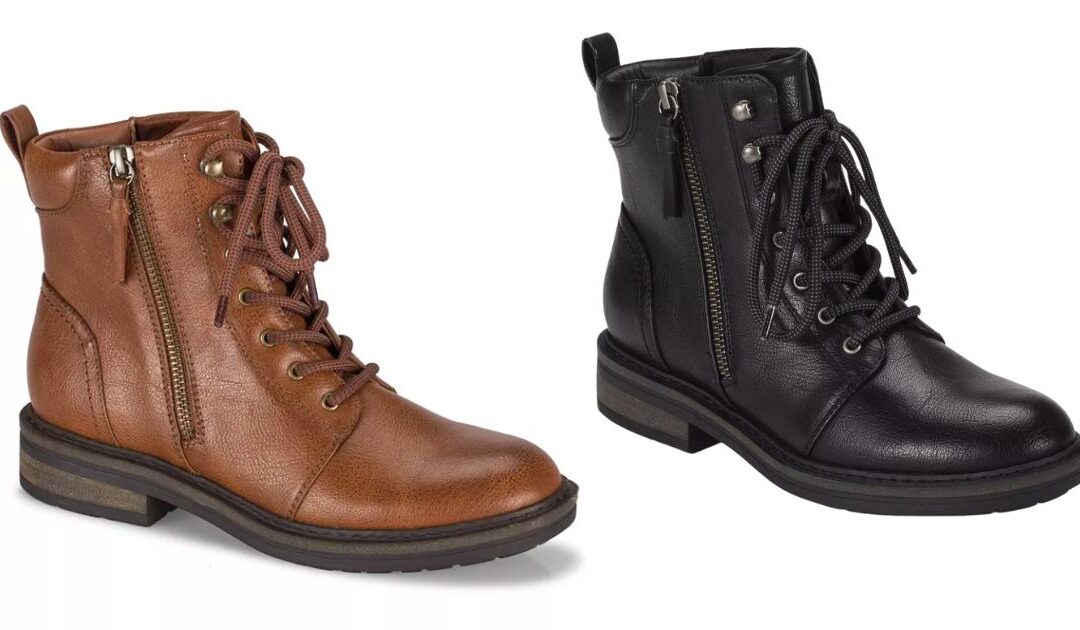 Botas Baretraps Amysue Lug Sole Combat a solo $34.93 (Reg. $99) en Macy’s