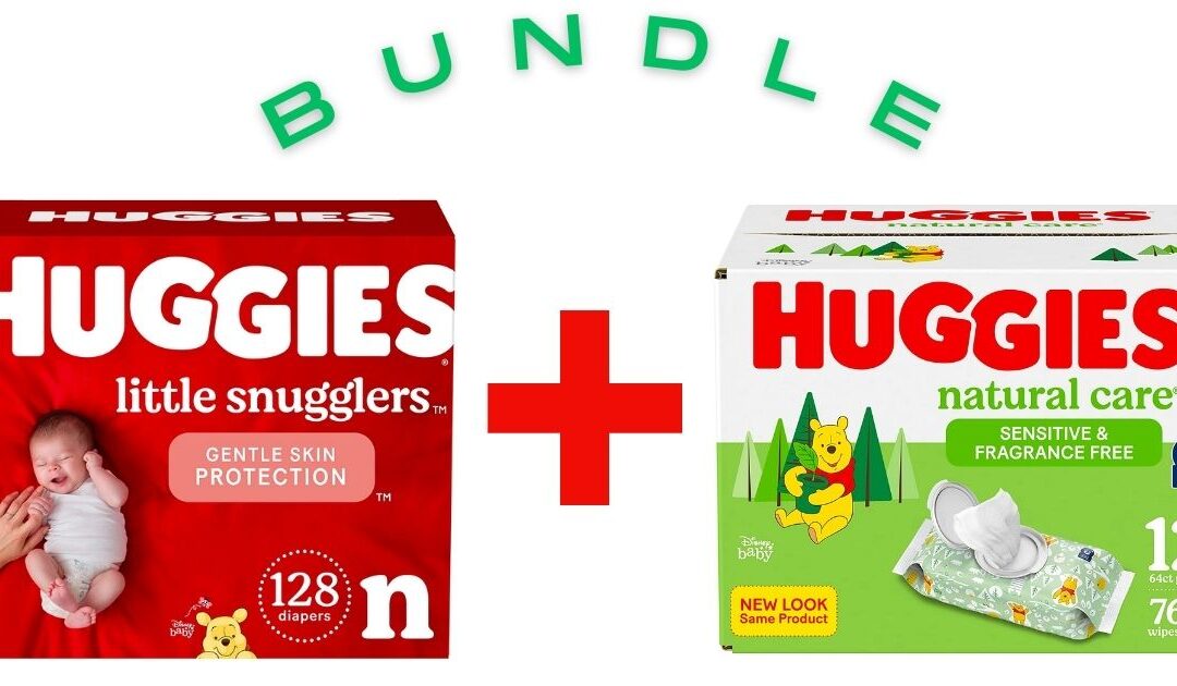 HUGGIES Baby Diapers and Wipes Bundle a solo $52.89 al usar el cupon de 20%OFF