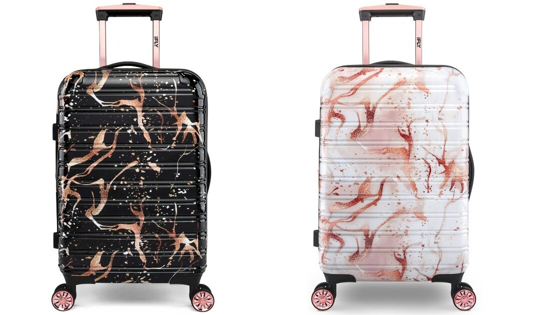 Hardside Fibertech 20-In Marble Suitcase SOLO $49 en Walmart (Reg. $80)