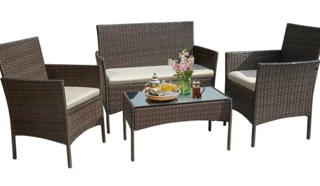 Set de 4 Muebles en Rattan para Patio SOLO $146.99 en Walmart (Reg. $300)