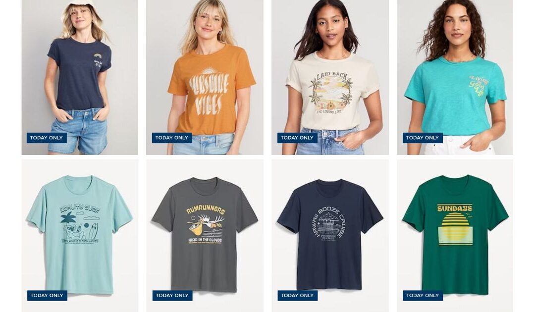 Camisas Para Mujeres y Hombres SOLO $5 | Niños $4