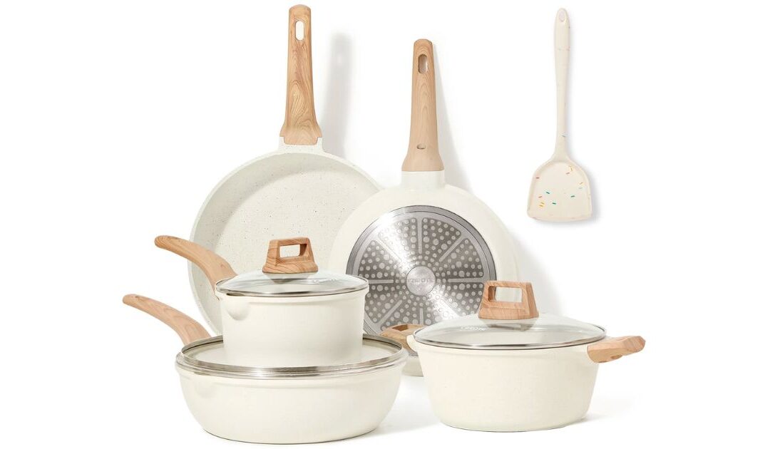 Carote Granite Nonstick Cookware Set de 10-Piezas SOLO $79.99 (Reg $240)