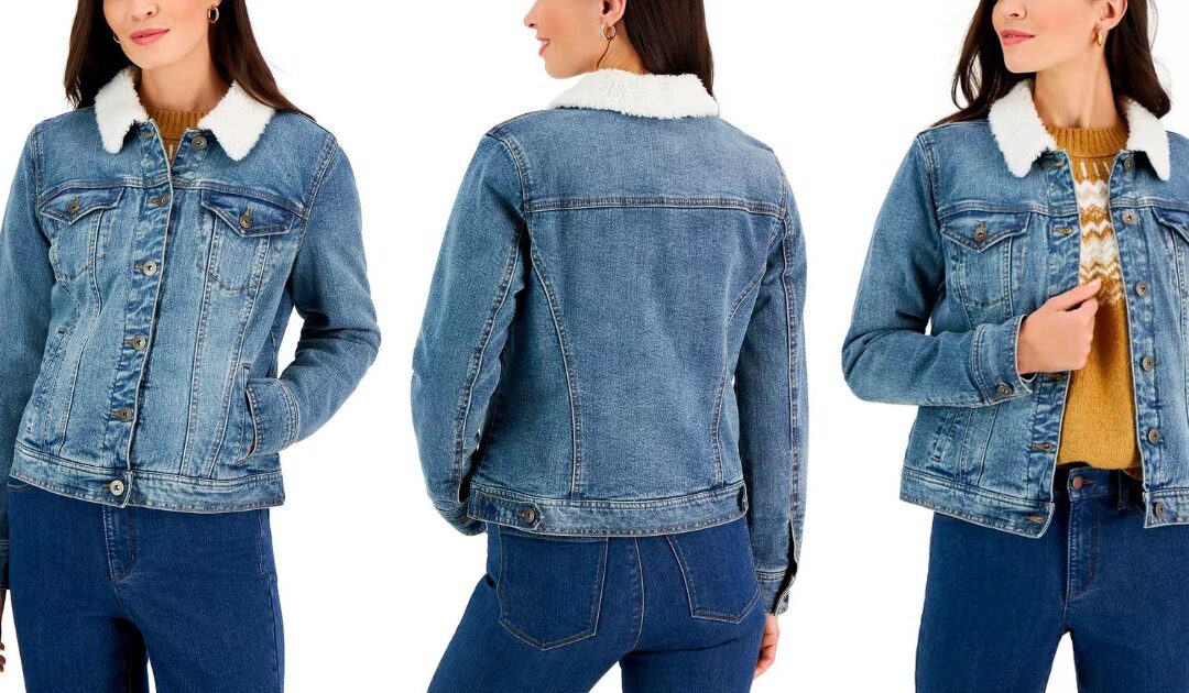 Style & Co. Sherpa Collar Jean Jacket a solo $14.26 (Reg. $79.50).