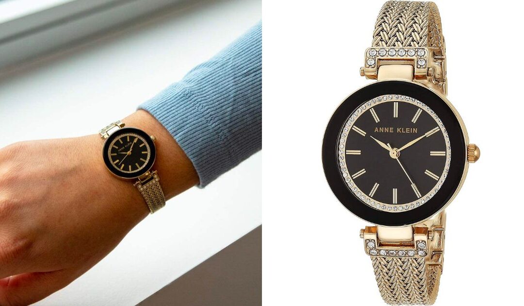 Reloj Anne Klein Premium Crystal Accented Mesh Bracelet a solo $41.51 (Reg. $95) en Amazon
