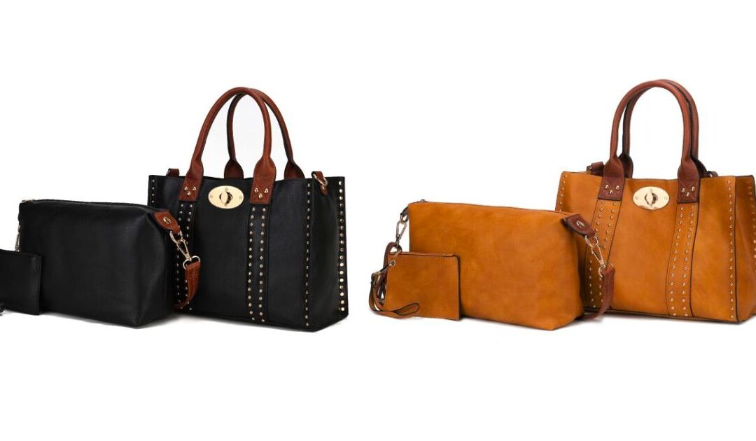 Set de Cartera Elissa, Bolso de Maquillajes y Monedero a solo $48.95 (Reg $299)