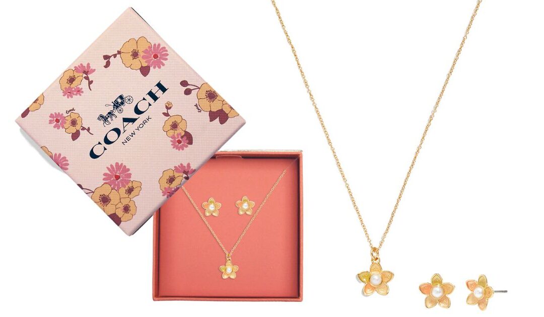 Set de Collar y Pantallas Coach Outlet SOLO $35.10 (Reg $118)