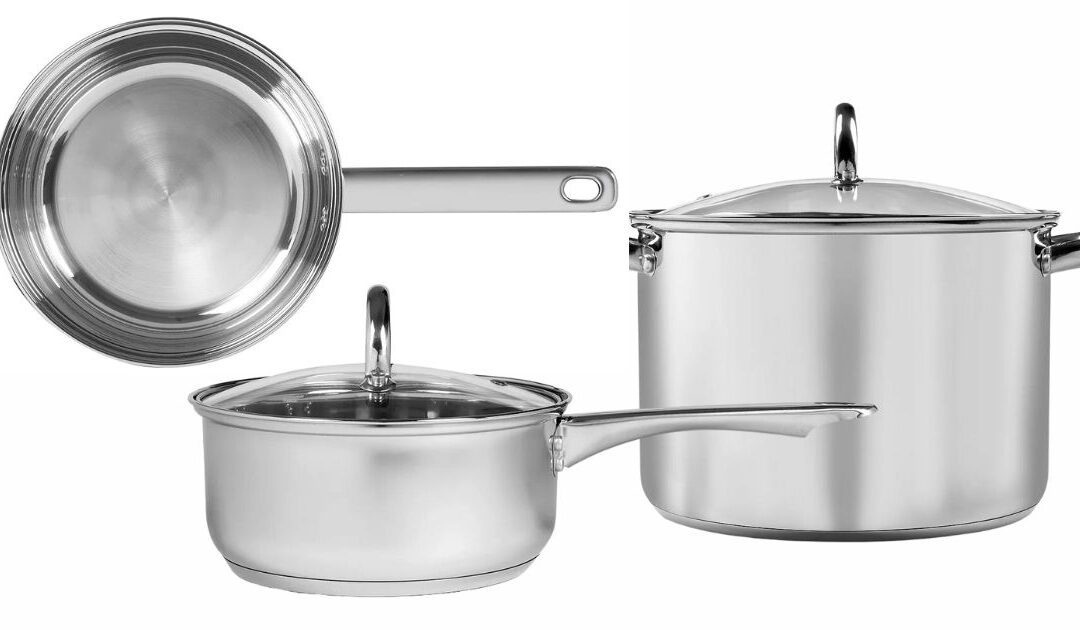 Set de Ollas Sedona Stainless Steel 7 Piezas a solo $34.93 (Reg. $99.99)