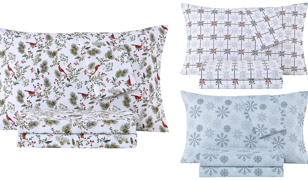 Set de Sábanas Sanders Printed Microfiber de 4 Piezas SOLO $11.97 (Reg. $30)