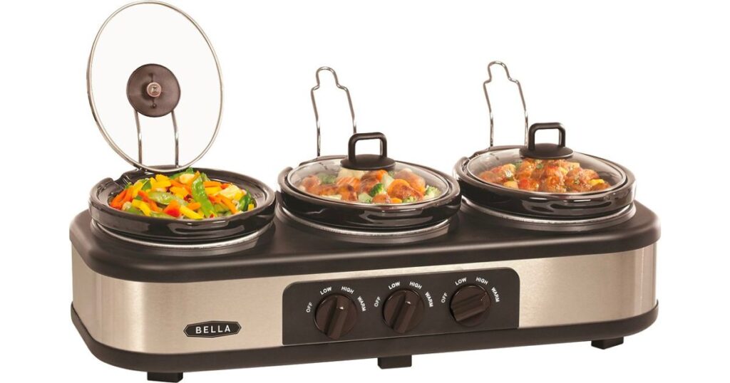 Bella Triple Slow Cooker 3 x 1.5-Qt