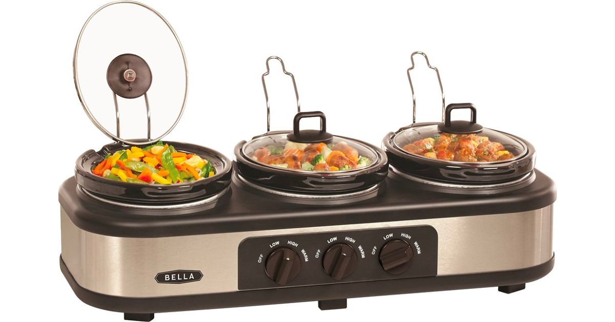 Bella Triple Slow Cooker 3 x 1.5-Qt