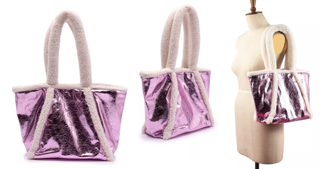 Bolso-Skinnydip-London-Alexa-Metallic-Borg-Trim-Tote