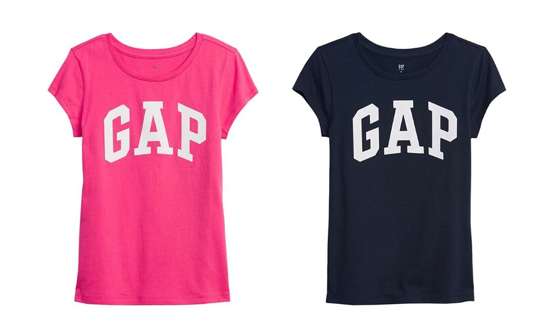 Camisas GAP Girls’ Short Sleeve Logo Tee T-Shirt a solo $5.24!!!