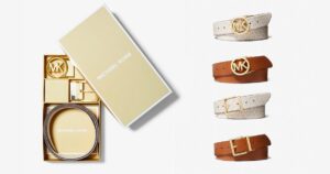 Correa-Michael-Kors-4-en-1-Logo-Box-Belt-Set
