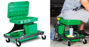 Heavy-Duty Rolling Garage Stool