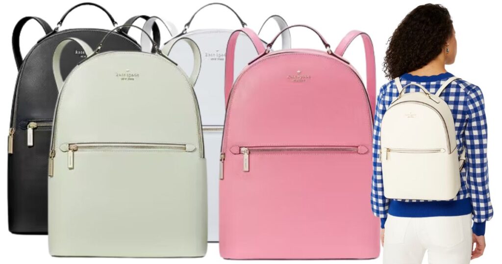 K S Perry Leather Large Backpack