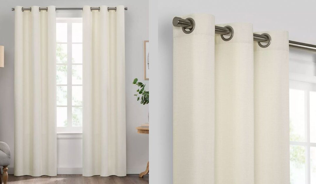 Panel de Cortina Eclipse Kendall Grommet Solid Textured Thermaback Blackout a solo $10.50 (Reg. $30)