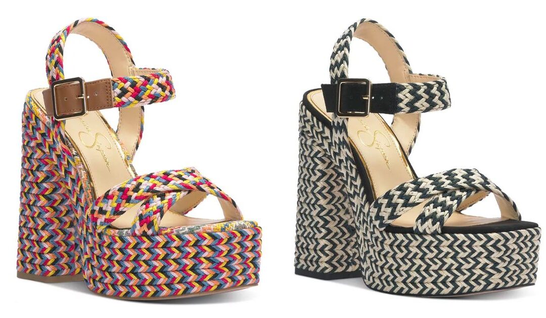 Sandalias Jessica Simpson Brycen Slingback Espadrille Platform a solo $71.40 (Reg. $119)