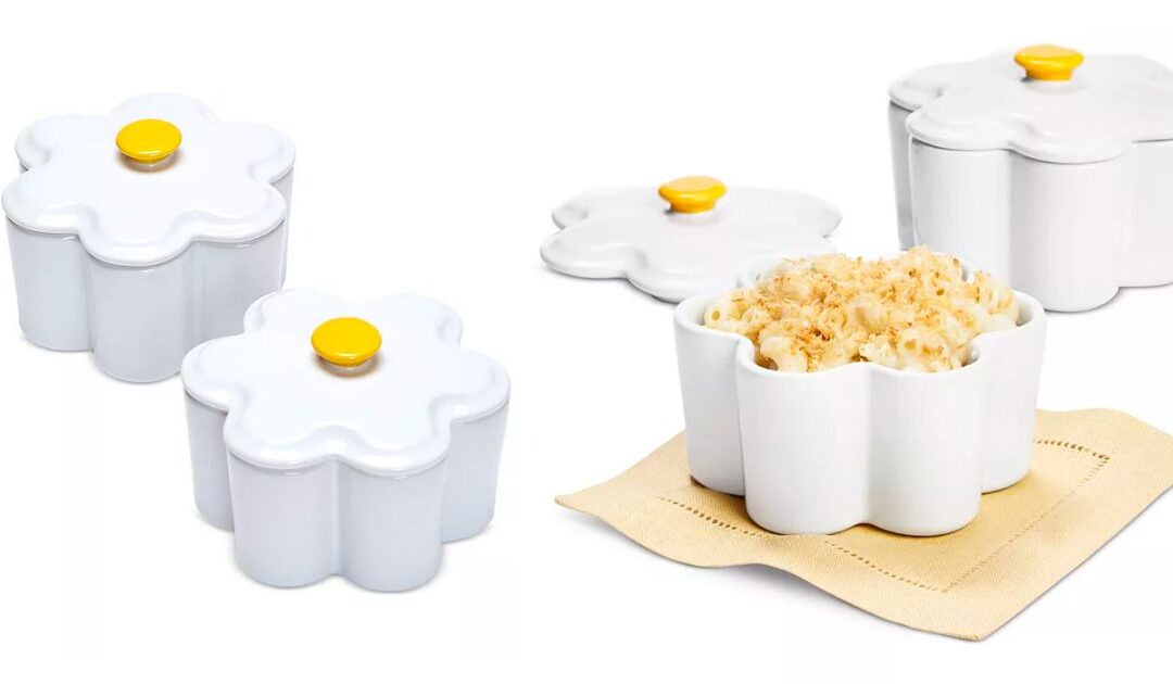 Set de 2 Stoneware Daisy Cocottes a solo $21.99 (Reg. $54.99)