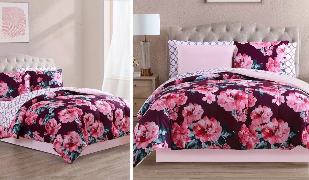 Set de Comforter Hallmart Collectibles Fiosa Reversible de 8 Piezas a solo $29.93 (Reg. $100)