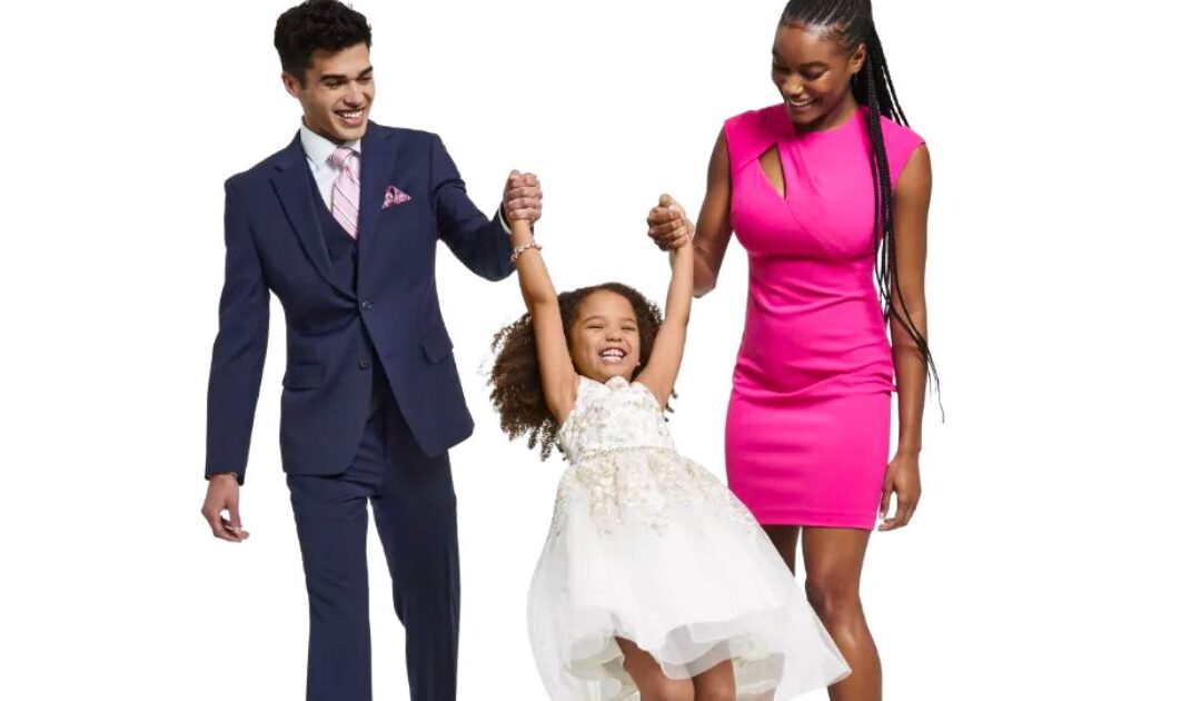 Venta Relámpago en Macy’s con HASTA un 70% Off en Trajes Para Toda Familia