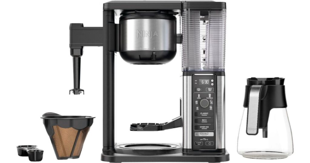 Cafetera Ninja 10-Tazas con Vaporizador y Jarra de Vidrio