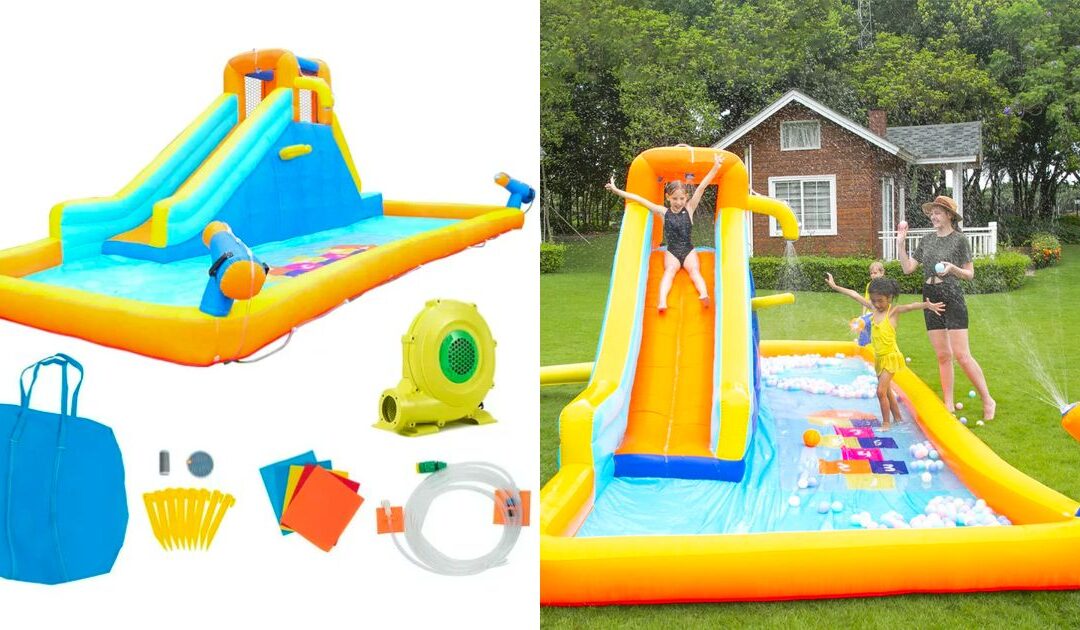 Casa de Brinco Acuática Inflable con Chorrera y Blower SOLO $248 (Reg. $570)