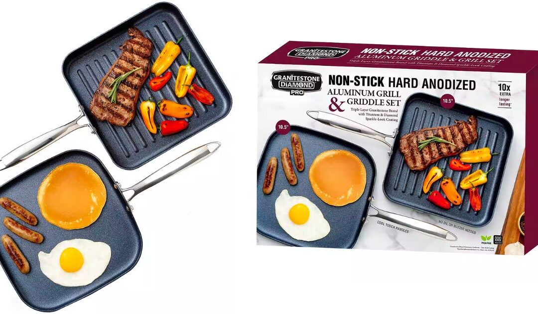 Combo de Parrilla + Plancha Granitestone SOLO $35.99 en JCPenney (Reg. $120)