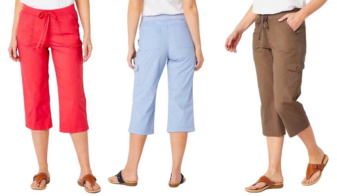Pantalón St. John’s Bay Utility Mid Rise Capris a solo $13.99 (Reg. $37)