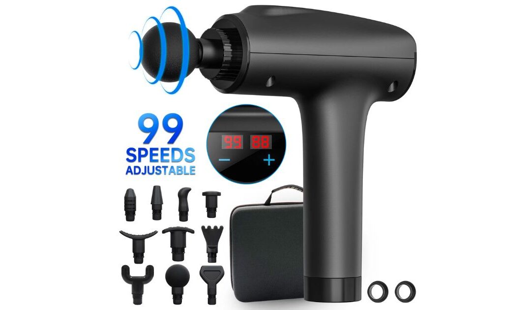 Pistola de Masaje Muscular de 99-Velocidades SOLO $39.99 en Walmart (Reg. $110)