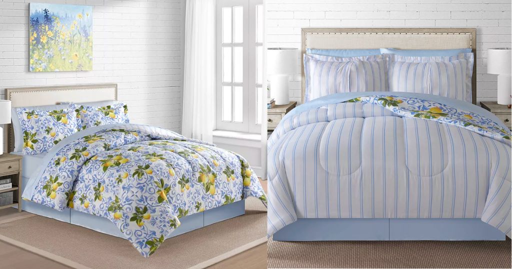 Set-de-Comforter-Reversible-Fairfiel-Square-Collection-Lemon-de-8-Piezas