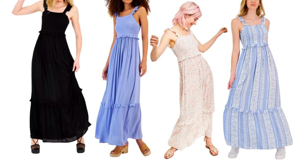 Vestido-Hippie-Rose-Smocked-Ruffle-Trim-Sleeveless-Maxi-Dress