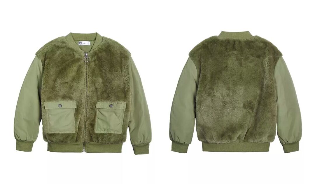 Abrigo Epic Threads Faux Fur Bomber Jacket a solo $12.36 (Reg. $62)