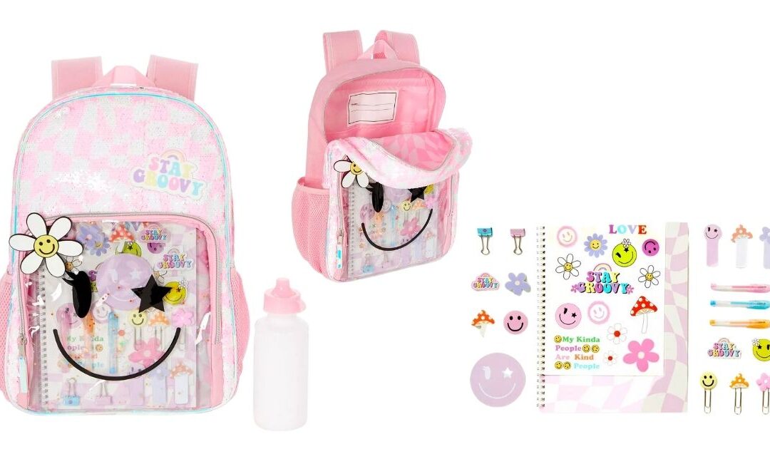 Bulto Backpack Inmocean Flower Checker Emoji y Accesorios a solo $17.99 (Reg. $42)