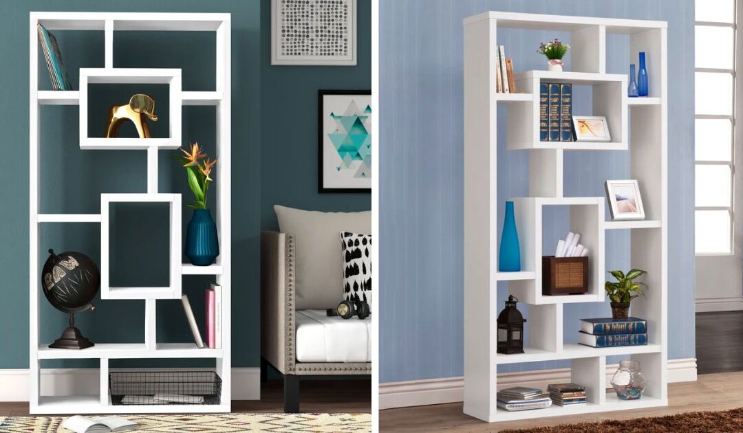 George Oliver Funon Geometric Bookcase a solamente $284.99 (Reg $516) en Wayfair
