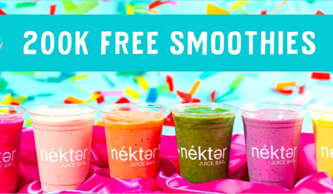200,000 Smoothies de 16 oz GRATIS en Nékter