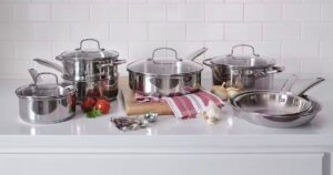 Set de Cocina Cooks 15-Piezas en Stainless Steel