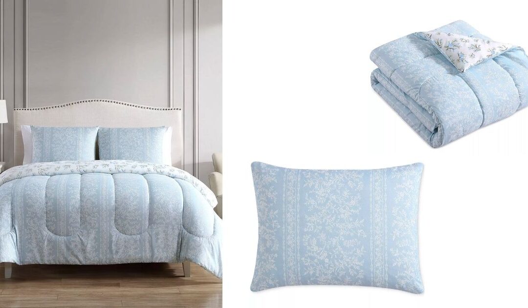 Set de Comforter Reversible Hallmart Collectives Florina de 3 Piezas a solo $29.99 (Reg. $80)
