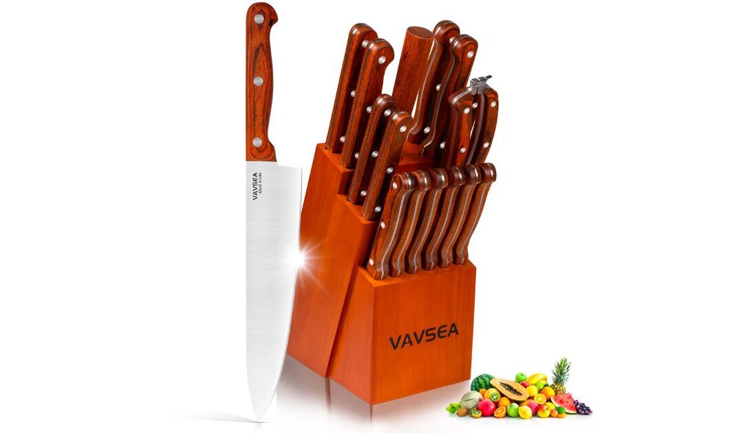 Set de Cuchillos de Cocina VAVSEA de 16-Piezas a solo $51.99 en Walmart (Reg. $200)