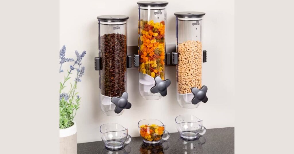 Triple-Canister-Cereal-Dispenser